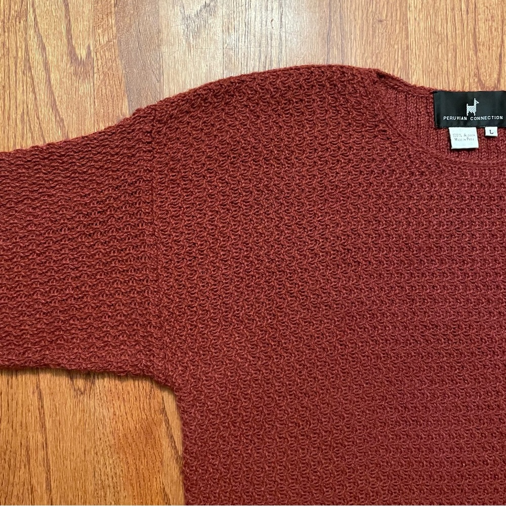 Peruvian Connection Maroon Alpaca Pullover Sweate… - image 4
